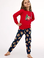 Cornette Dětské dívčí pyžamo 594/186 Teddy length/r Christmas 86-128