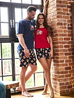 Cornette 628/432 Teddy 2 cr/r Vánoce S-2XL dámské pyžamo