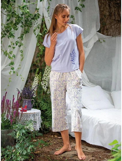 Pyžamo Key LNS 986 A26 cr/r S-XL dámské Pyžamo Key LNS 986 A26 cr/r S-XL dámské