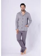Pyžamo Hotberg 1748 Kamil long/r M-2XL rozepínací