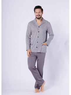 Pyžamo Hotberg 1748 Kamil long/r M-2XL rozepínací