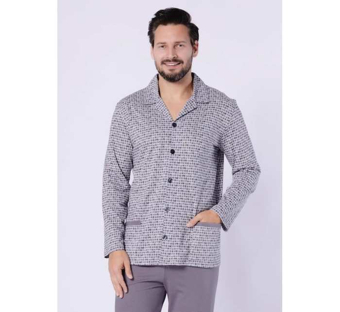 Pyžamo Hotberg 1748 Kamil long/r M-2XL rozepínací Pyžamo Hotberg 1748 Kamil long/r M-2XL rozepínací
