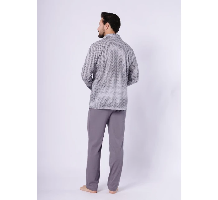 Pyžamo Hotberg 1748 Kamil long/r M-2XL rozepínací Pyžamo Hotberg 1748 Kamil long/r M-2XL rozepínací