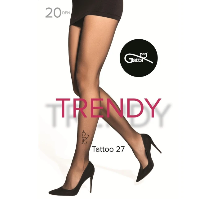 Punčocháče Gatta Trendy Tattoo wz.27 20 den 2-4 Punčocháče Gatta Trendy Tattoo wz.27 20 den 2-4