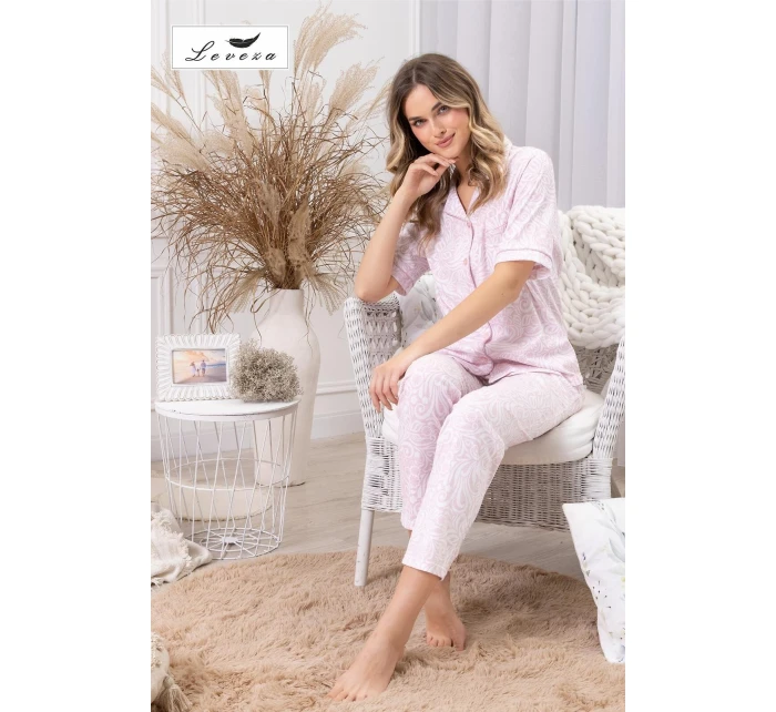 Pyžamo Leveza 1712 Dominika kr/r M-2XL bez zipu Pyžamo Leveza 1712 Dominika kr/r M-2XL bez zipu