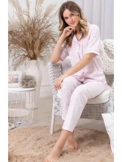 Pyžamo Leveza 1712 Dominika kr/r M-2XL bez zipu