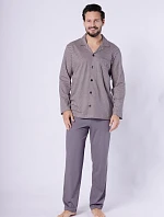Pyžamo Hotberg 1754 Marcel long/r M-2XL rozepínací