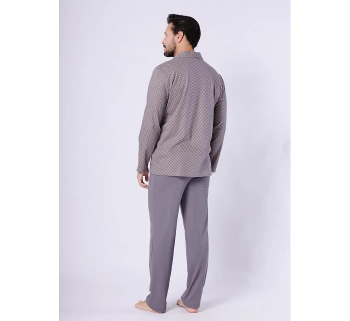 Pyžamo Hotberg 1754 Marcel long/r M-2XL rozepínací Pyžamo Hotberg 1754 Marcel long/r M-2XL rozepínací