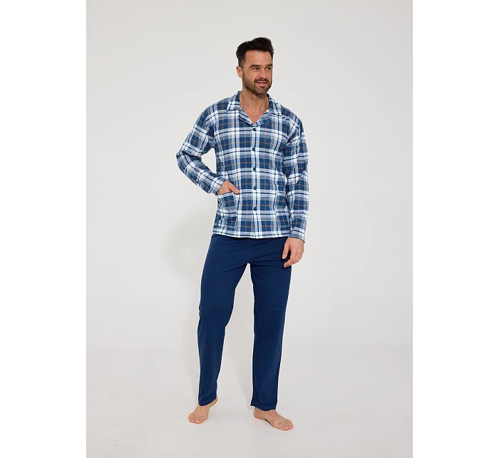pyžamo model 22045469 dlouhé/r S2XL pánské s otevřenou přední částí - Cornette pyžamo model 22045469 dlouhé/r S2XL pánské s otevřenou přední částí - Cornette