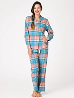 Pyžamo Key LNS 435 B26, dlouhé rukávy, velikosti S–XL, rozepínací