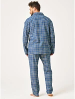 Pyžamo Key MNS 404 B26 dlouhé rukávy, velikosti M–2XL, rozepínací Pyžamo Key MNS 404 B26 dlouhé rukávy, velikosti M–2XL, rozepínací
