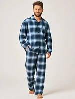 Pyžamo Key MNS 432 B26, délka/šířka 3XL–4XL, rozepínací