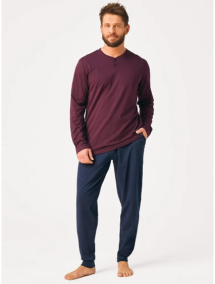 Pyžamo Key MNS 275 dlouhé rukávy M–2XL Pyžamo Key MNS 275 dlouhé rukávy M–2XL