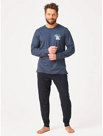 Pyžamo Key MNS 614 dlouhé rukávy, velikosti M–2XL Pyžamo Key MNS 614 dlouhé rukávy, velikosti M–2XL