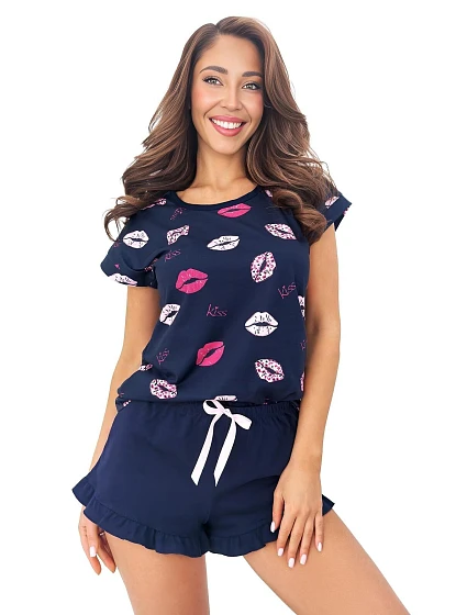 Pyžamo Donna Kiss s krátkými rukávy, velikosti S–2XL Pyžamo Donna Kiss s krátkými rukávy, velikosti S–2XL