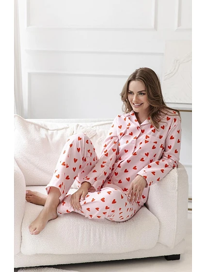 Pyžamo Taro 3628 Sorella, dlouhé rukávy, velikosti S–XL, rozepínací Pyžamo Taro 3628 Sorella, dlouhé rukávy, velikosti S–XL, rozepínací