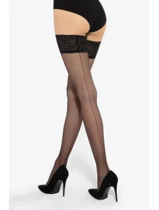 Dámské samodržící punčochy Gatta |Matilde lycra 20 den
