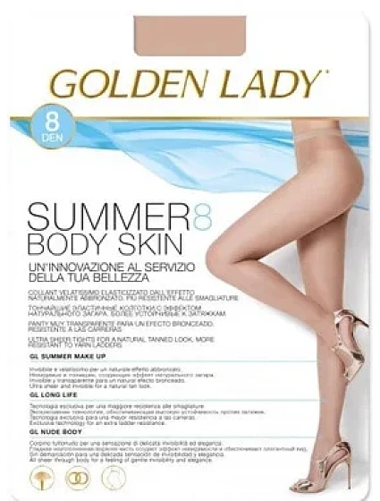 Dámské punčochové kalhoty Golden Lady Summer Body Skin 8 den 5-XL