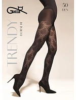 Punčocháče Gatta Trendy Floral vzor 01, 50 den, 2–4