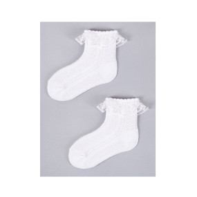 Dívčí ažurové ponožky YO! SKL-0009G 0-9 měsíců