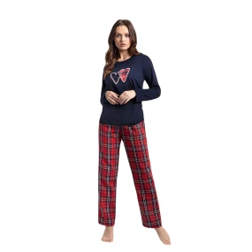 Pyžamo Luna 657 long/r Flanel M-2XL dámské