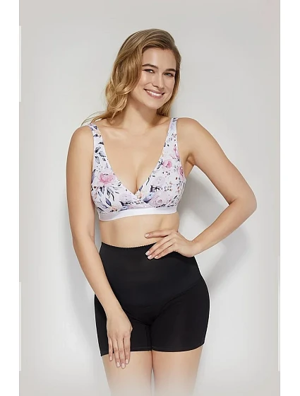 Biustonosz soft bez model 19485698 Basic Lilly Flowers Mama - Mitex