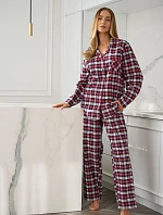 Pyžamo L&L 2475 Roxy long/r S-XL dámské pyžamo na zip