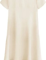 Béžové trapézové šaty (436ART)