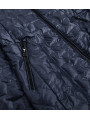Tmavě modrá dámská bunda s ozdobnými vsadkami (MM50)
