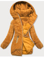 Oboustranná dámská bunda v hořčicové barvě (H1038-37)