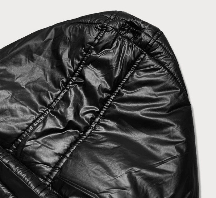 Černá dámská plus size bunda po přechodné období (7724PLUS)