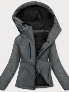 Tmavě šedá dámská zimní lyžařská bunda (HH012-2)