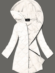 Lehká bílá prošívaná dámská bunda (9613)