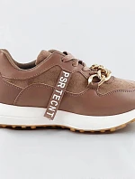 Hnědé sportovní boty s řetízkem (N-206)