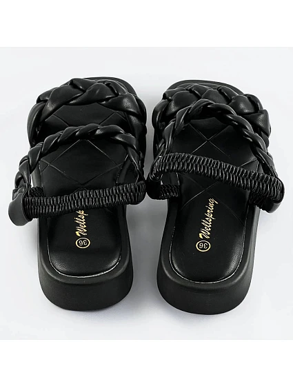 Černé sandály se pásky model 17352419 - WELLSPRING