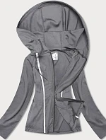 Pružná šedá mikina s kapucí (20318)