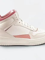 Béžovo-růžové kotníkové dámské tenisky sneakers (WH2122)
