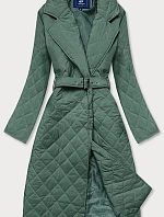 Zelená prošívaná bunda s límcem (AG8-8010)