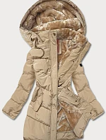 Dámská prošívaná zimní bunda písková (2m-963)