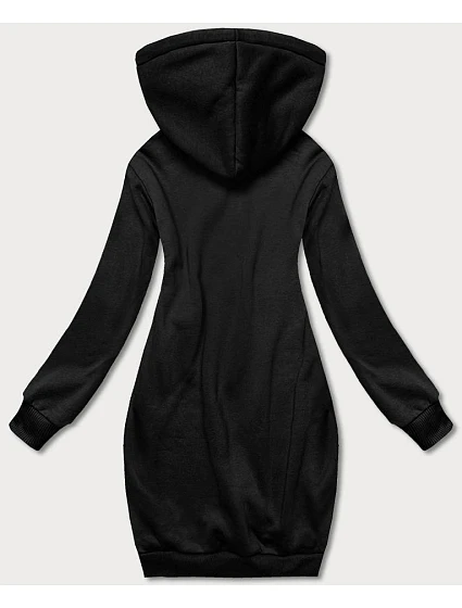 Dlouhá černá tepláková mikina model 17793349 - J.STYLE