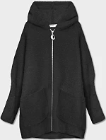 Černý přehoz přes oblečení ála alpaka s kapucí (B6007)