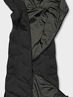 Dámská dlouhá oboustranná černá vesta (B8137-1)