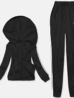 Dámská tepláková souprava - krátká mikina + kalhoty černá (YP-1107)