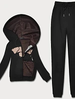 Dámská fleecová tepláková souprava v černé barvě (ZCH2212)