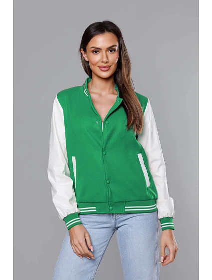 Zelená dámská baseballová bunda model 18141042 - J.STYLE