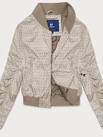 Dámský krátký béžový bomber (AG3-2206)