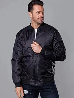 Pánská prošívaná bunda bomber černá (AK95-1)