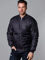 Pánská bunda bomber s prošívanou podšívkou černo-červená (AK95-1A)