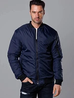 Pánská bunda bomber s prošívanou podšívkou tmavě modrá (AK95-2)