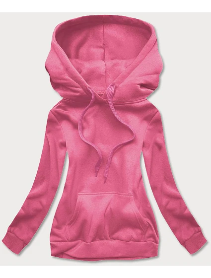 Tmavě růžová dámská tepláková mikina model 18340719 - J.STYLE Tmavě růžová dámská tepláková mikina model 18340719 - J.STYLE
